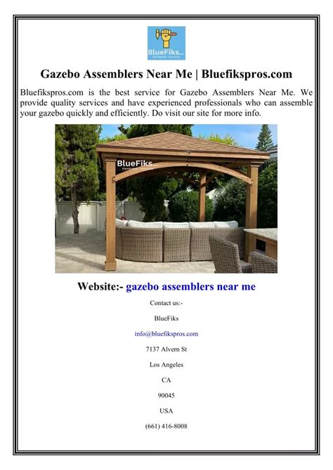 PPT - Gazebo Assemblers Near Me Bluefikspros.com PowerPoint Presentation - ID:12635818