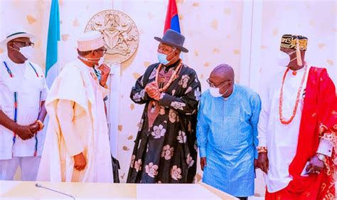 Buhari Ijaw Leaders Meet In Aso Rock The Heritage Times