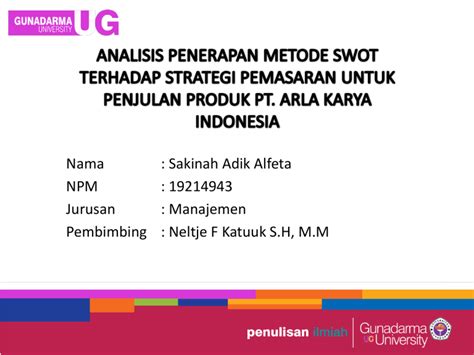 Analisis Penerapan Metode Swot Terhadap Strategi Pemasaran Untuk