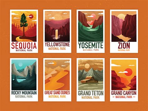 National Park Poster Series On Behance