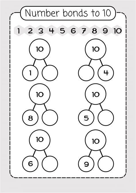 Number Bonds 10 Worksheets – NBKomputer