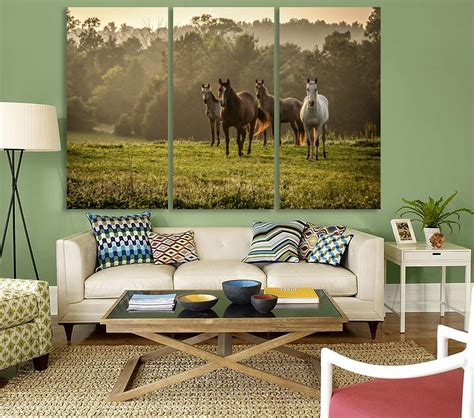 Horse Photography Multi Panel Art Extra Large Split Canvas Housewarming gift # ...