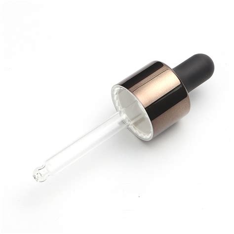 Glass Dropper Gold Silver And Rose Gold Aluminum Cap Assembly With