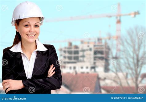 Smiling Woman Architect Stock Image Image Of Caucasian 22807543