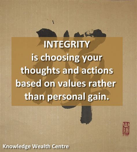 On Personal Integrity Quotes. QuotesGram