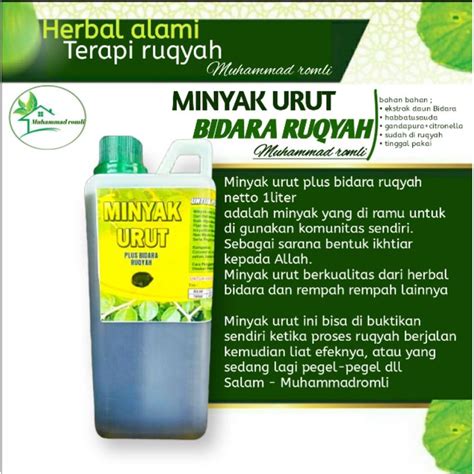 Jual Minyak Urut Bidara 1liter Grade A Original Shopee Indonesia