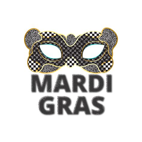 Gambar Vektor Mardi Gras Dengan Topeng Mardi Gras Penuh Warna