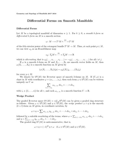 An Introduction to Differential Forms on Smooth Manifolds | PDF ...