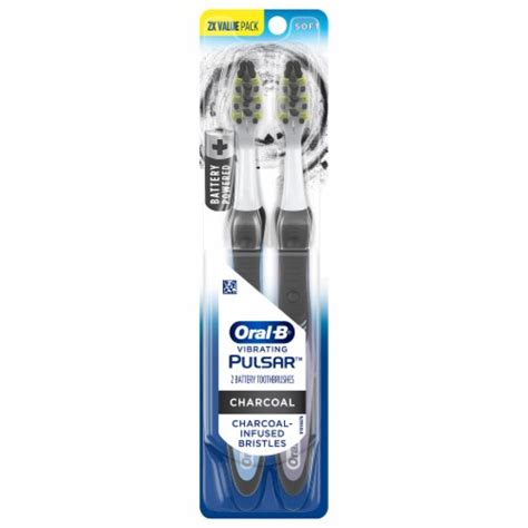 Oral-B® Vibrating Pulsar™ Charcoal Soft Toothbrush Value Pack, 2 pk ...