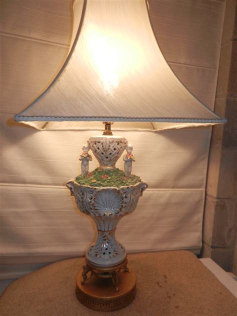 Capodimonte Lamp And Large Shade