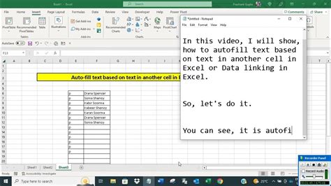 Auto Fill Text Based On Text In Another Cell In Excel Or Data Linking