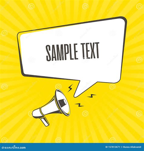 Megaphone With Speech Bubble Stock Vector Illustration Of