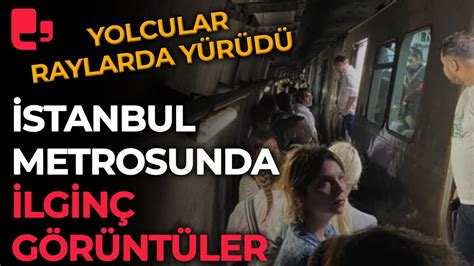 Stanbul Metrosunda Ilgin G R Nt Ler Yolcular Raylarda Y R D Youtube