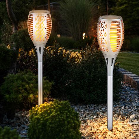 Lampes solaires pour extérieur jardin plug in lumière flamme effet IP44