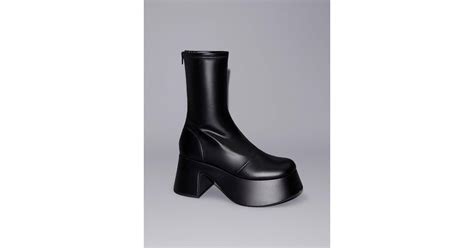 Charles And Keith Rubina Platform Calf Boots In Black Lyst