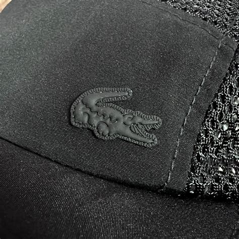 Boné Lacoste Croco Emborrachado Preto Top Store