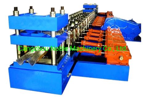 Crash Barrier W Beam Highway Guardrail Roll Forming Machine Rib