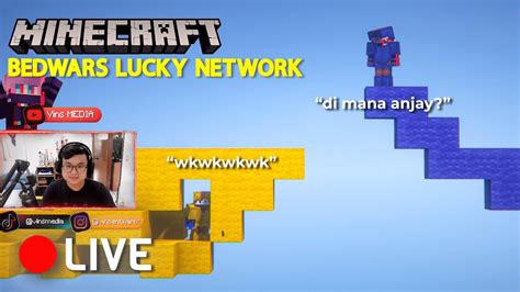 LIVE MINECRAFT BEDWARS LUCKYNETWORK PAKAI FACECAM BERSAMA WINSSX