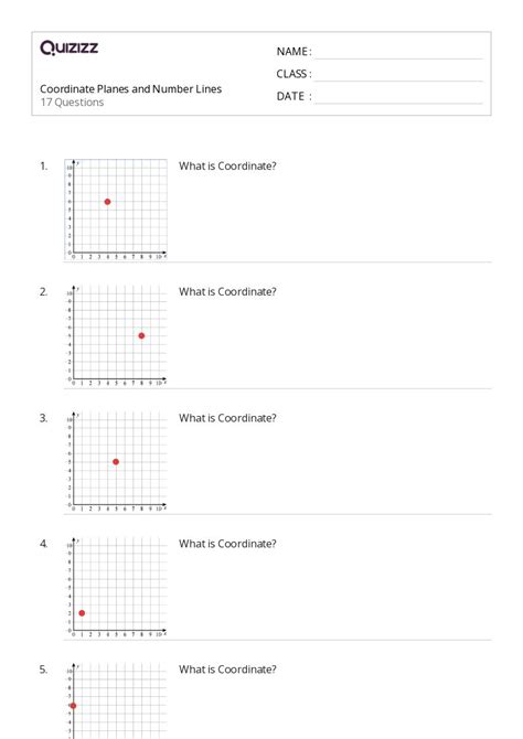 50 Coordinate Planes Worksheets For 3rd Class On Quizizz Free And Printable