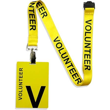 Amazon Colarr 25 Pack Volunteer Lanyard With PVC Plastic Card