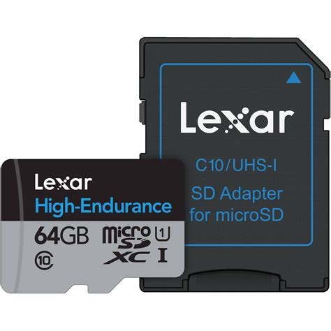 Lexar Gb High Endurance Uhs I Microsdxc Memory Lsdmi Gbbnlhea