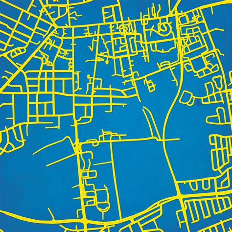 University of Delaware Campus Map Art by City Prints - The Map Shop