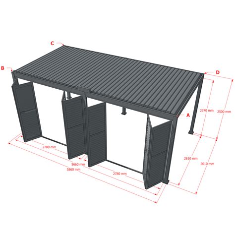 Dreamgarden Pergola Lamellenwand Tropea M Faltwand Anthrazit