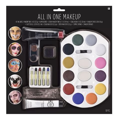 All-In-One Halloween Makeup Kit 18pc | Party City