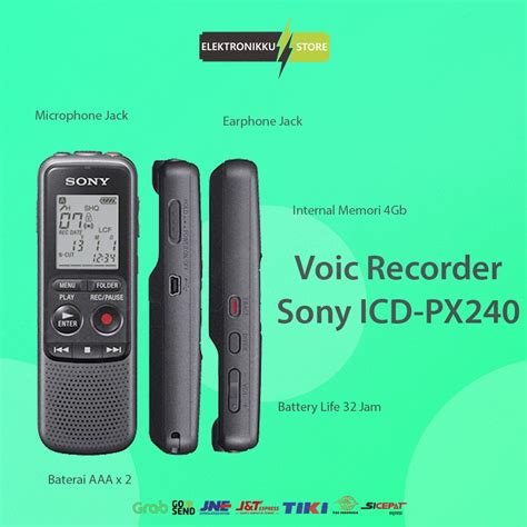 Jual Alat Perekam Suara Sony ICD PX240 Digital Voice Recorder Shopee