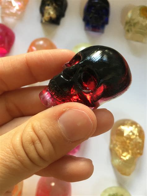 Resin Skulls Custom Art Custom Resin Skull Cute Skull Etsy Uk