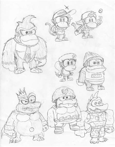 Donkey Kong Sketches by FranckyFox2468 on DeviantArt