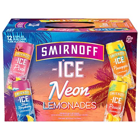 Smirnoff Ice Neon Lemonades Variety Pack 12pk 12oz Cans Beer