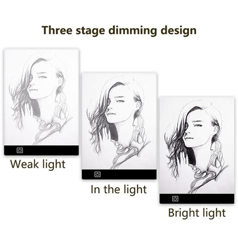 A4 LED Copy Board Light Tracing Box Ultra cienka regulowana podkładka