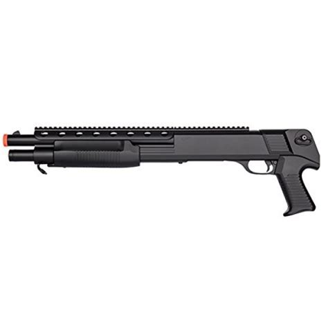 Double Eagle Pump Action Pistol Grip CQB Spring Airsoft Shotgun FPS 445 ...