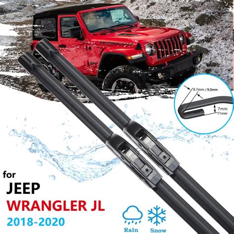 For Jeep Wrangler Jl 2018 2019 2020 Sport S Sahara Rubicon Car Wiper Blades Front Window