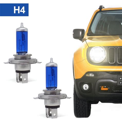 Par Lâmpadas H4 Farol Alto Baixo Honda HRV HR V Super Branca Halogena