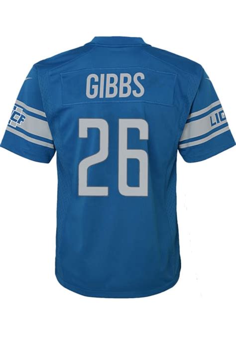 Detroit Lions Jahmyr Gibbs Youth Replica Blue Nike Football Jersey