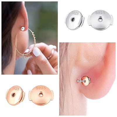 Wholesale Creatcabin Pairs Colors Sterling Silver Ear Nuts