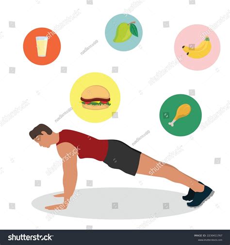 Healthy Habits Lifestyle Concept Vector Clip Stock Vector Royalty Free