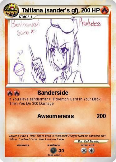 Pokémon Taitiana sander s gf Sanderside My Pokemon Card