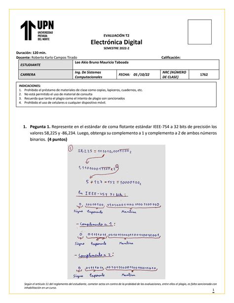 SOLUTION Evaluacion T2 Lee Mauricio 4 Studypool