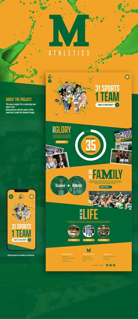 Marywood University Athletics Website On Behance