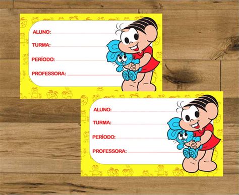 Etiquetas Escolares Monica Produtos Personalizados No Elo