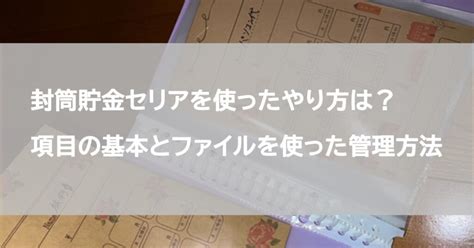 封筒貯金セリア・ダイソーを使ったやり方は？ 項目の基本とファイルを使った管理方法をご案内 なるほどライフ