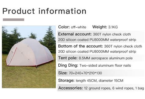 Outdoor Multi Person Double Layer Aluminum Pole Tent ZheJiang Kaisi