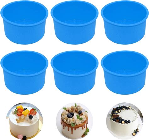 Amazon Staruby Silicone Mini Round Cake Molds 4 Inch Blue