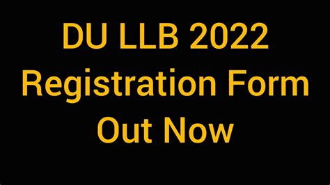 DU LLB 2022 Registration Form Dullb Form 2022 Du Llb Registration