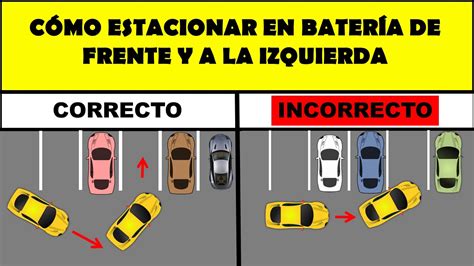 CÓMO ESTACIONAR EN BATERÍA DE FRENTE Y A LA IZQUIERDA YouTube