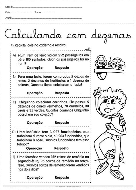 Atividades De Matem Tica Do Ano Para Imprimir Ler E Aprender