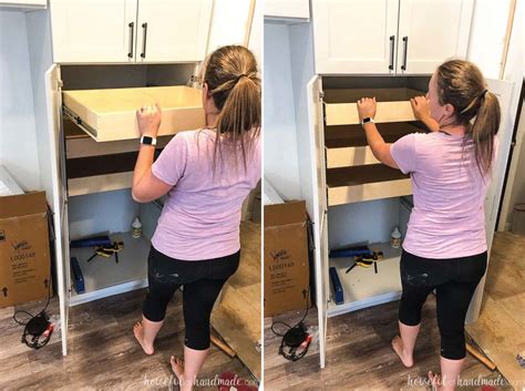 Do It Yourself Cabinet Pull Outs By Rolling Shelves Cabinets Matttroy